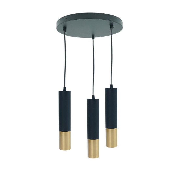 Black and gold hanging tube CIRCUS-3R on ring 290x60