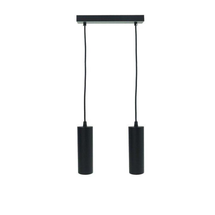Juodas pakabinamas vamzdinis šviestuvas CIRCUS-2 SLIM 170x55