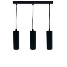 Juodas pakabinamas vamzdinis šviestuvas CIRCUS-3 SLIM 170x55