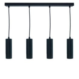 Juodas pakabinamas vamzdinis šviestuvas CIRCUS-4 SLIM 170x55