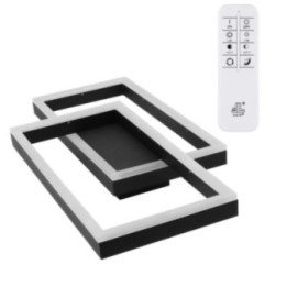 Artesia 48W juodas CCT LED lubinis šviestuvas su nuotolinio valdymo pulteliu