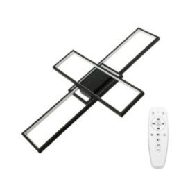 Artesia 92W black CCT LED ceiling light with remote