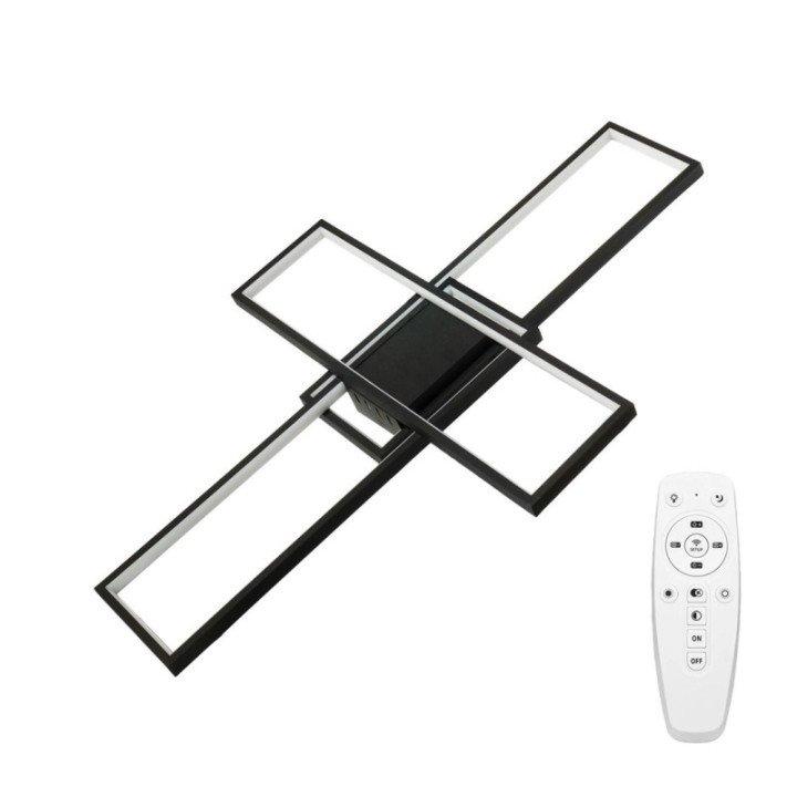 Artesia 92W juodas CCT LED lubinis šviestuvas su nuotolinio valdymo pulteliu