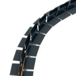 SUPERSLIM magnetinis 2M lenktas bėgis GK tipas 9,5mm juodas