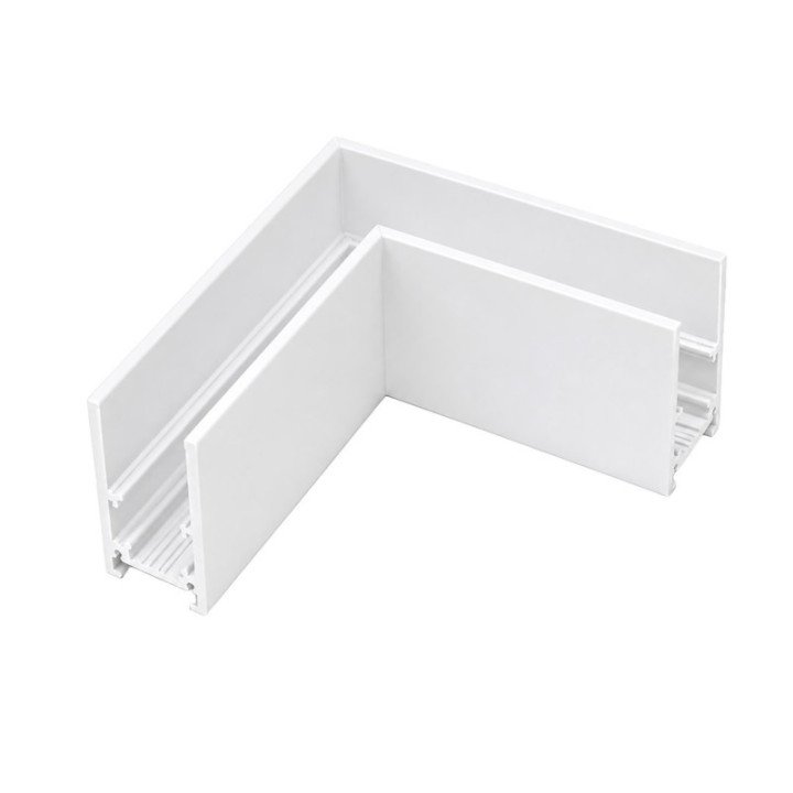 Kampinis paviršinis bėgių jungiklis Baltas Magnetic 48V