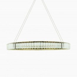 AURORA LED pakabinamas šviestuvas auksinis + krištolai 32W 3000K