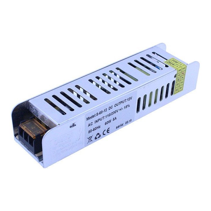 Power supply set SLIM 12V DC IP20 5A 60W