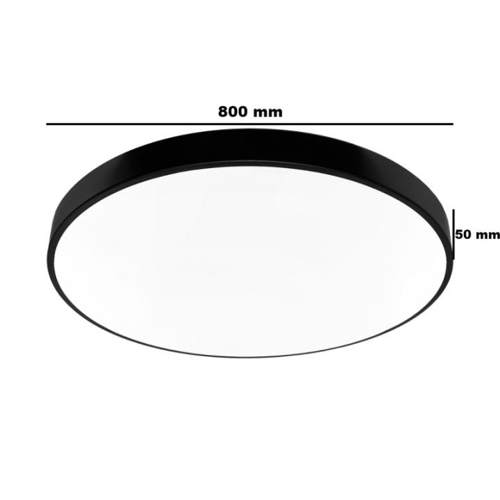 LED lubinis šviestuvas HOUSTON 80W 4000K juodas