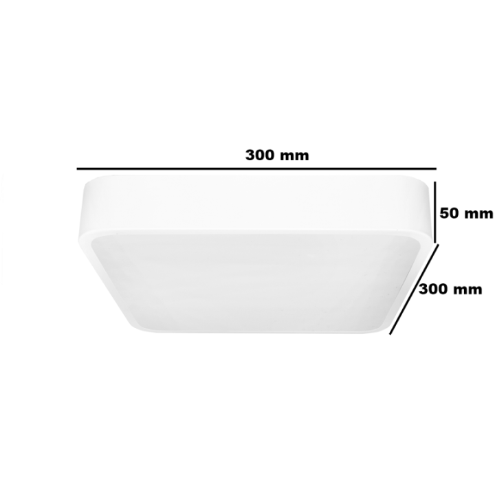 LED lubinis šviestuvas HOLLYWOOD 24W 4000K baltas