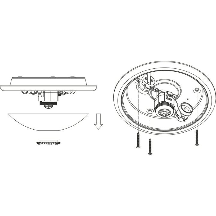 Ceiling light 2xE27 PIR DALLAS