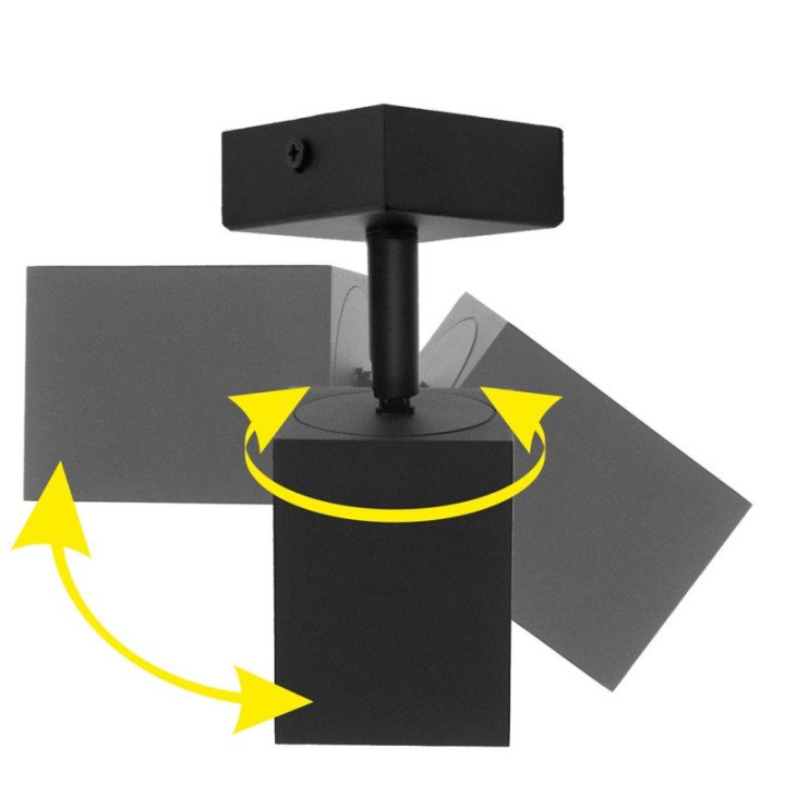 Single wall lamp black QUANTUS I