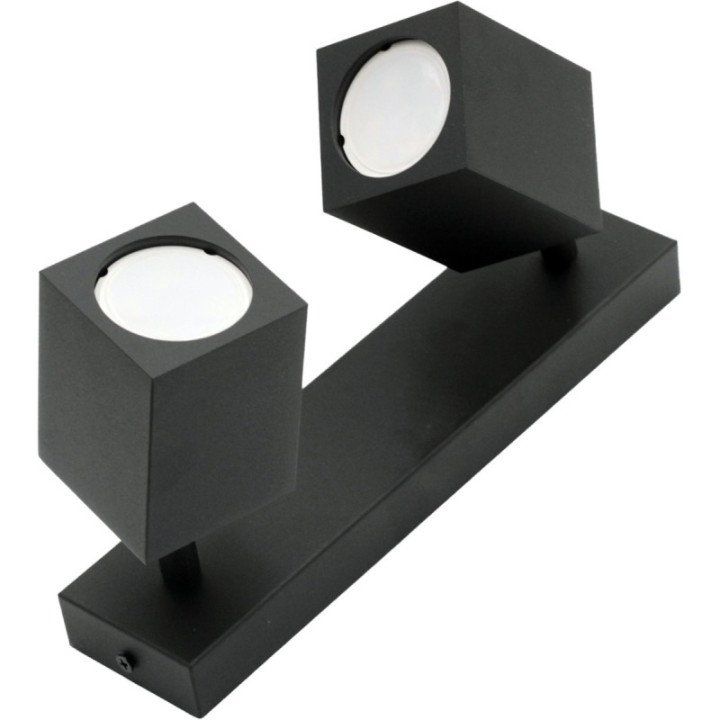 Double wall lamp black QUANTUS II