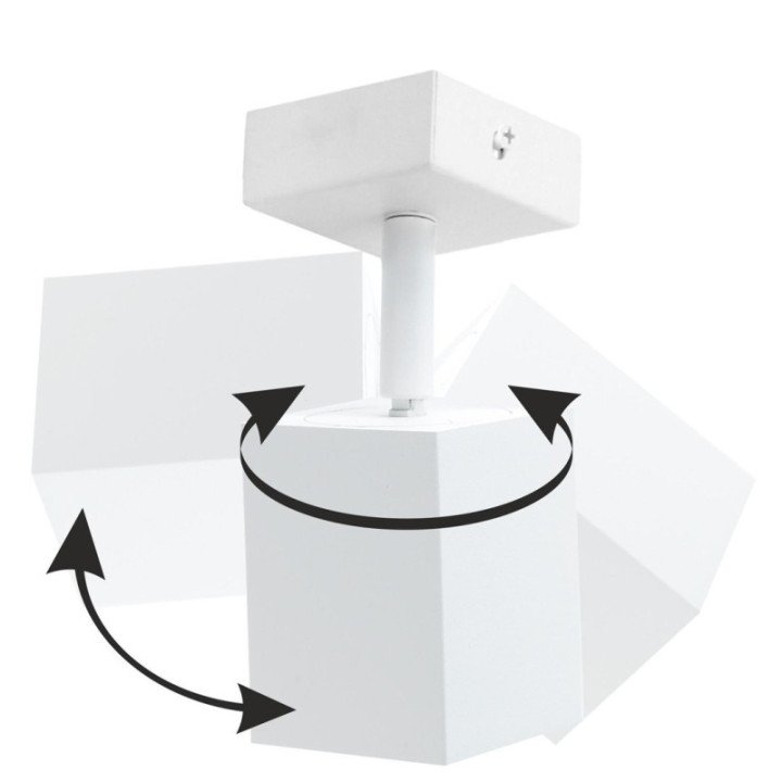 QUANTUS IV white quadruple wall light