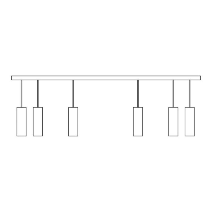 CIRCUS-6 SLIM 170x55 black hanging tube
