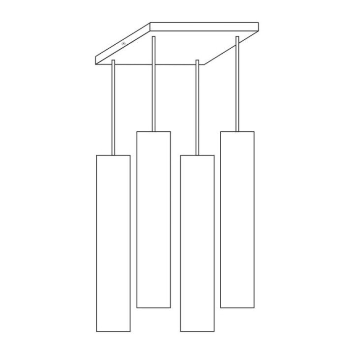 CIRCUS-4S SLIM 290x55 black hanging tube