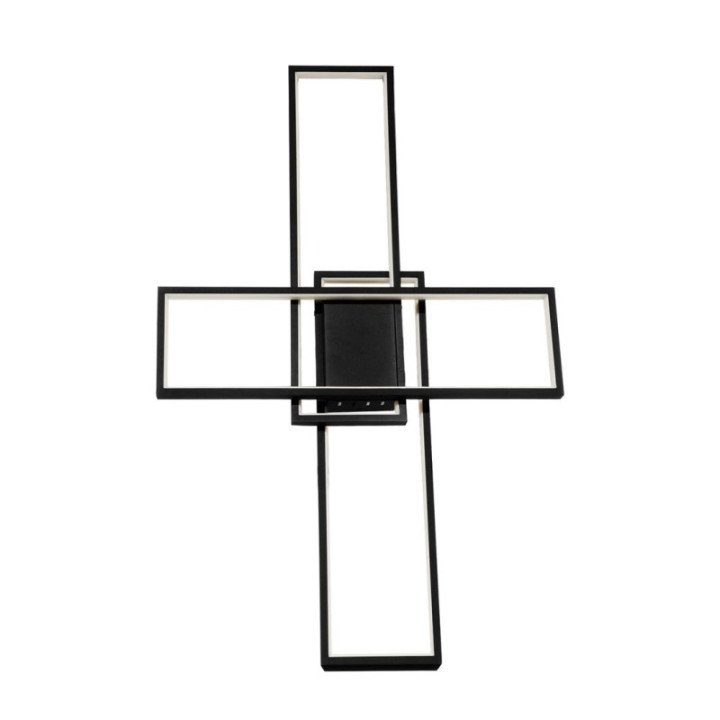 Artesia 92W black CCT LED ceiling light with remote