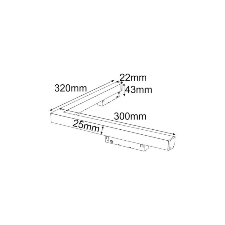 Šviestuvas ANGOLO 20W 3000K Magnetic juodas