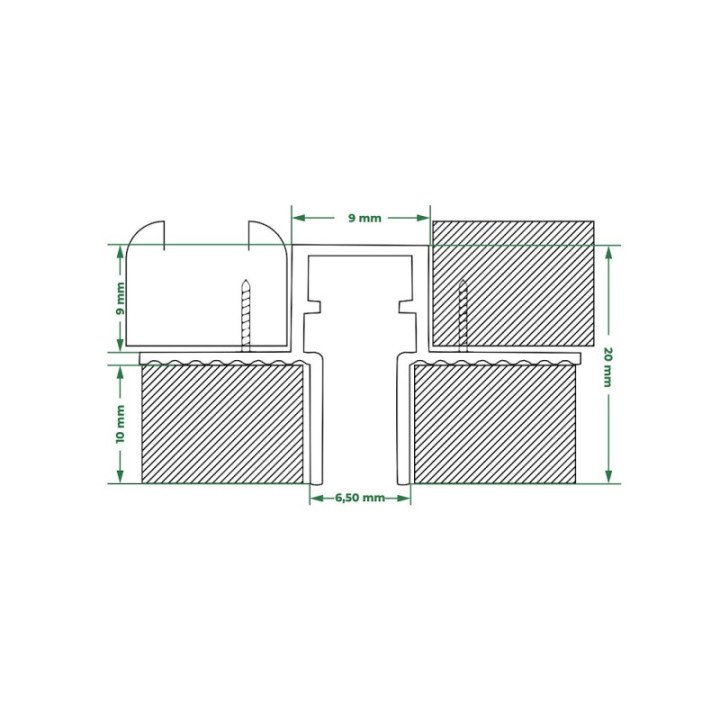 SUPERSLIM magnetinis bėgis 1M tipas GK juodas