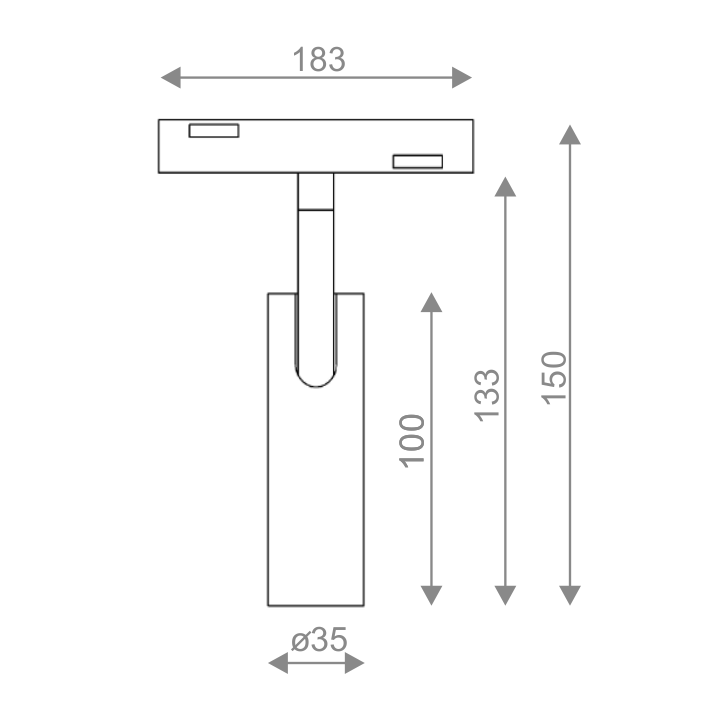 RULLO black fixture 7W 4000K TUYA Magnetic 48V