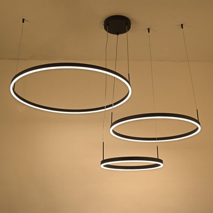 JOLIETA LED lubinis šviestuvas 102W juodas CCT su nuotolinio valdymo pulteliu