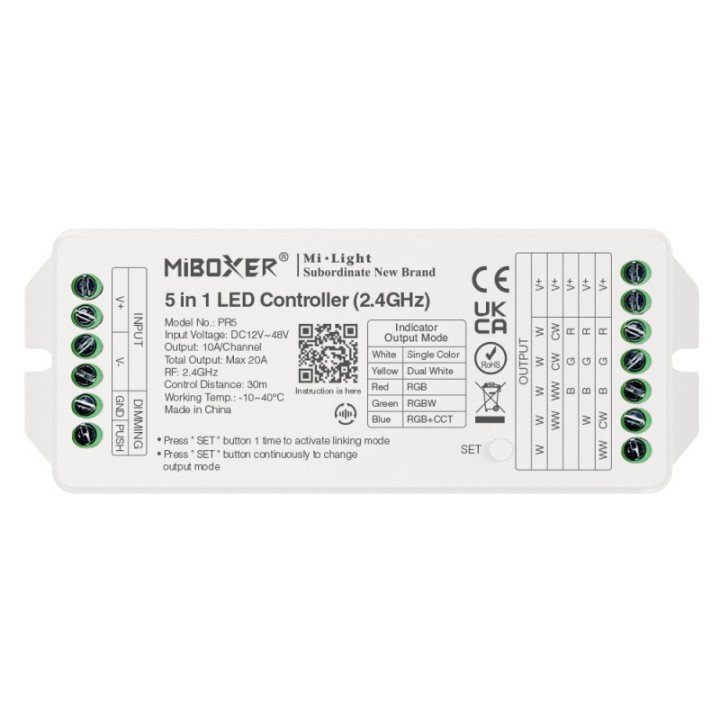 Valdiklis PR5 RF 2.4G 20A 5in1