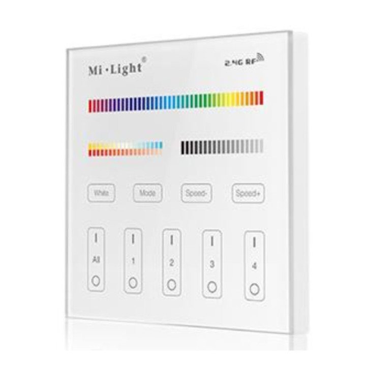RGBW+CCT flush-mounted touch panel 4-zone