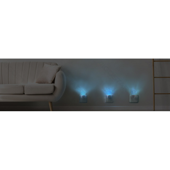 LED Sensorinis naktinis šviestuvas RGB