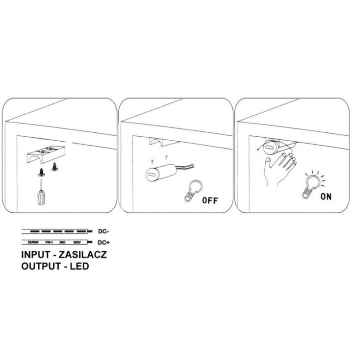 Touchless switch white 60/100W wave of hand