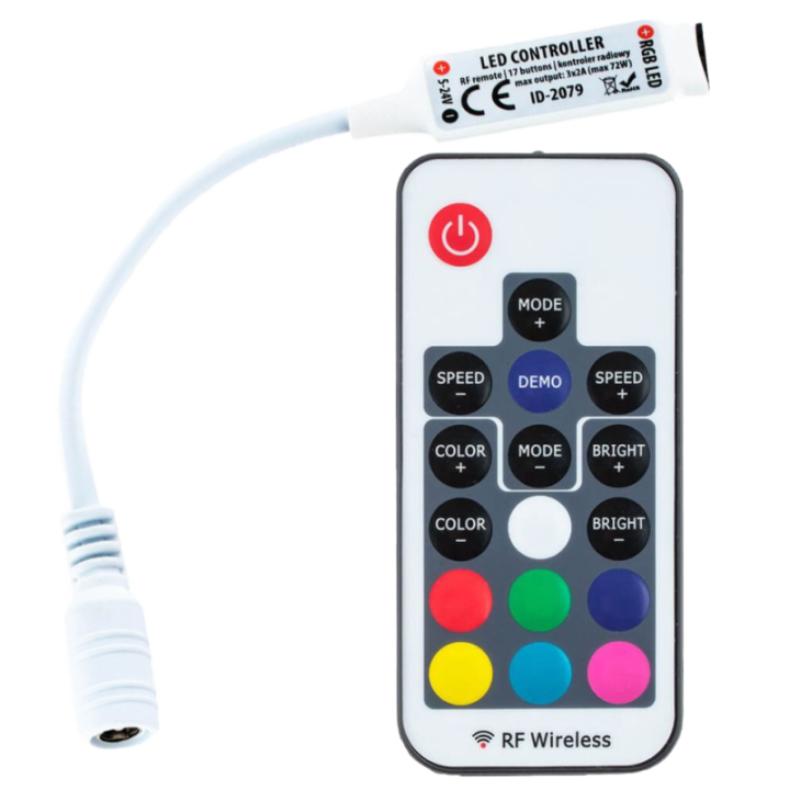 RF RGB controller 17 buttons 72W