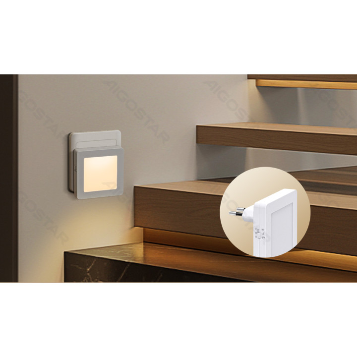 LED Night Light with Light Sensor 2-level Dimmer