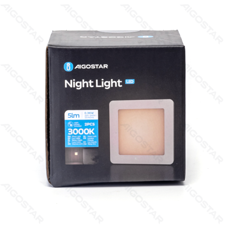 LED Night Light with Light Sensor 2-level Dimmer