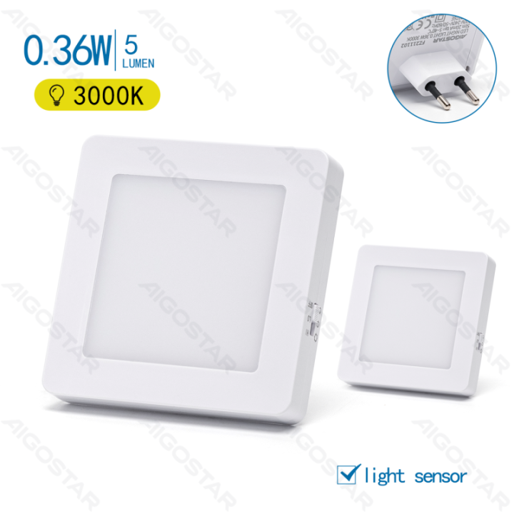 LED Night Light with Light Sensor 2-level Dimmer