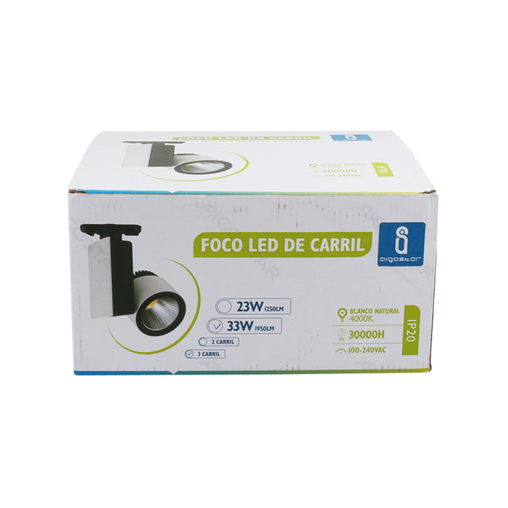 LED Trijų laidų bėginis šviestuvas 23W