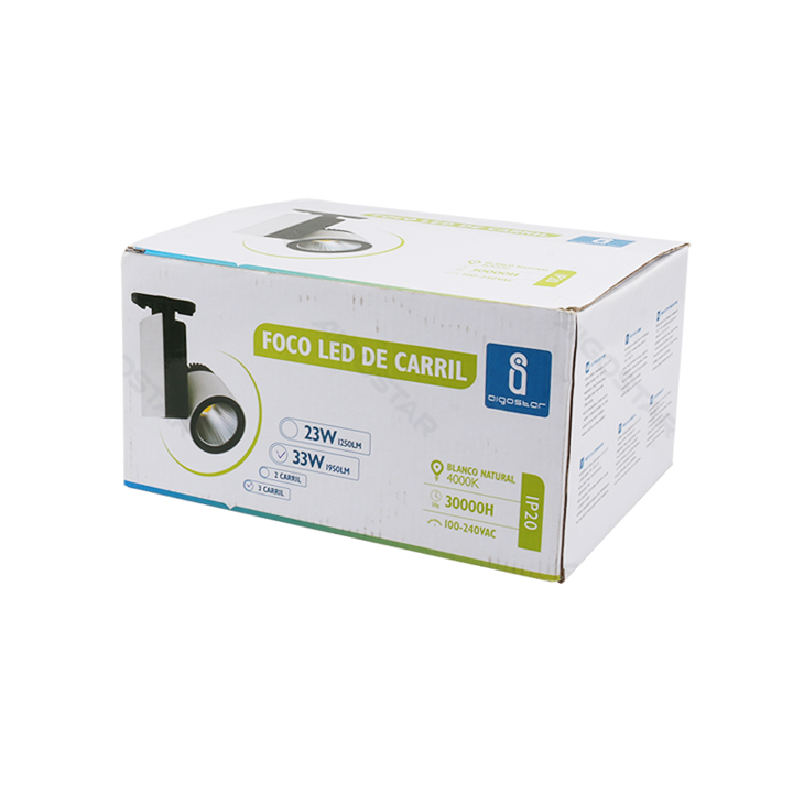 LED Trijų laidų bėginis šviestuvas 23W