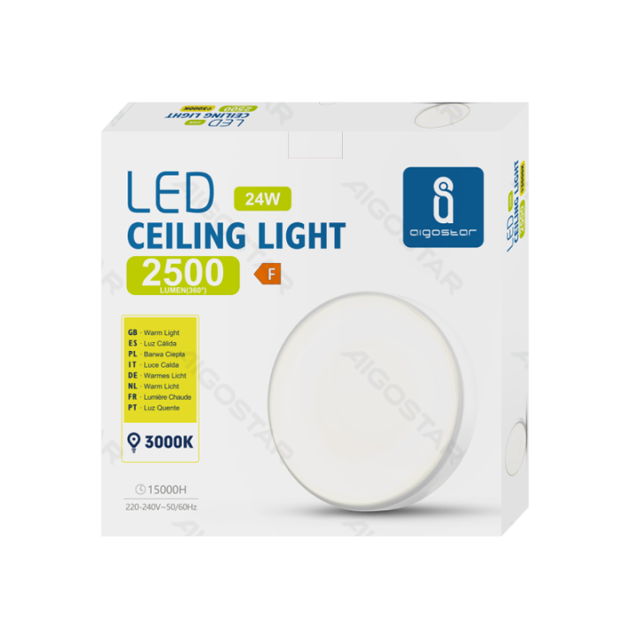 LED Ceiling Light 24W 3000K