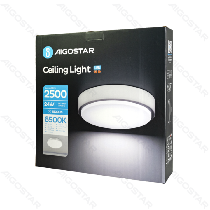 LED lubinis šviestuvas 24W 6500K