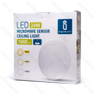 LED Ceiling Light with Sensor 24W 3000K