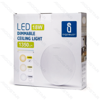 LED Reguliuojamas lubų šviestuvas 18W 3000K