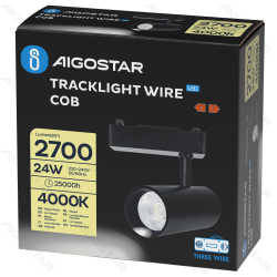 LED Bėginis šviestuvas, baltas, 24W
