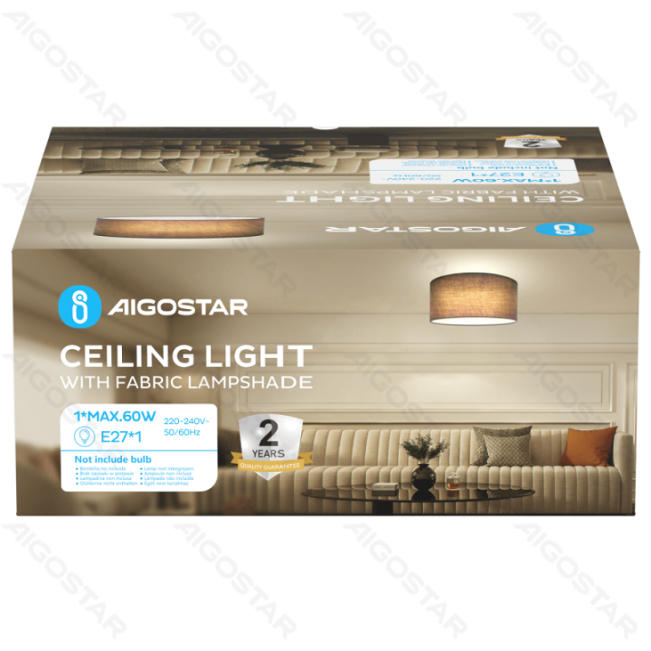 Cloth cover ceiling lights (without light source) E27