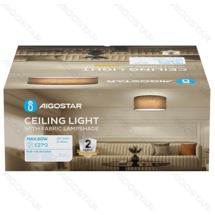 Cloth cover ceiling lights (without light source) E27
