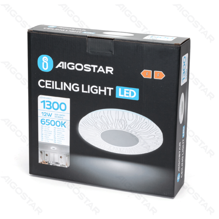 LED lubinis šviestuvas 12W 1300lm 6500K