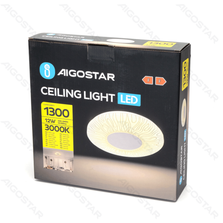 LED lubinis šviestuvas 12W 1300lm 3000K