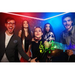 LED žemos įtampos muzikos ritmo juostinis šviestuvas 3m