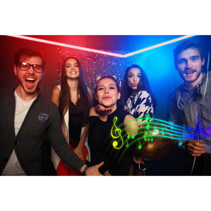 LED Žemos įtampos muzikinės ritmo juostelės šviesa 3m