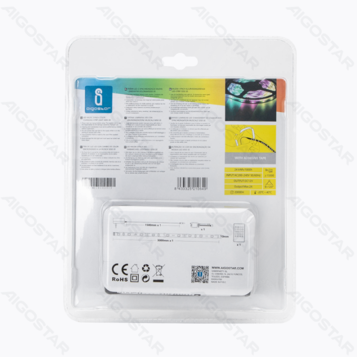 LED Low Voltage music Rhythm Strip Light 3m