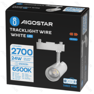 LED Three-wire Track Light White 24W