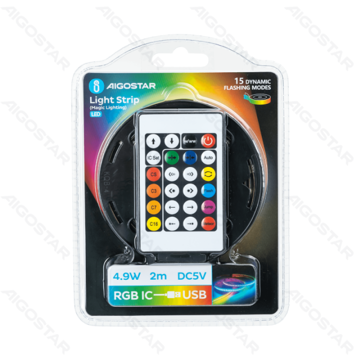 LED low-voltage strip light RGBIC 4.9W 2m 60LED