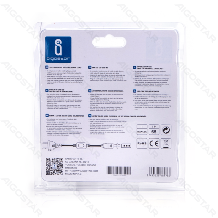 Maitinimo laidas juostelei 2835-180-230V