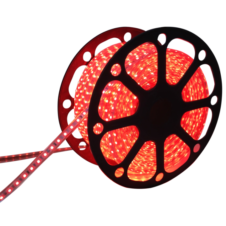 LED High-voltage Strip Light 5050-60 Red 50m 8mm